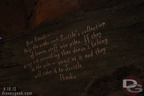 There is a fun set of interactive elements inside.  Here is a description of what you are to do.