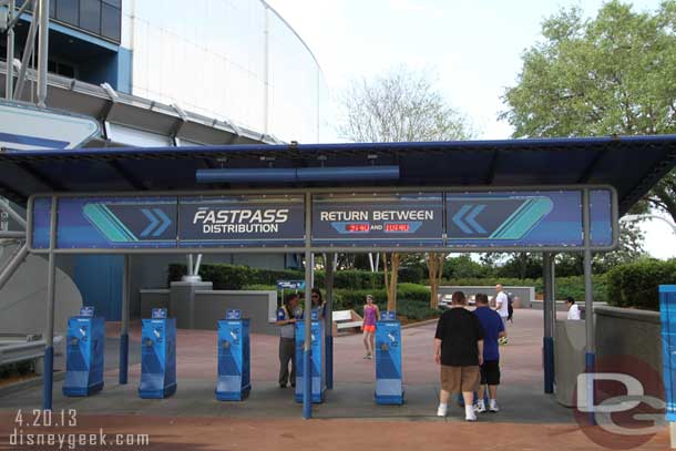Not many people stopping for Fastpasses yet.