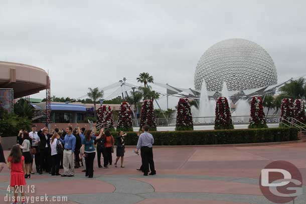 I thought this was an interesting moment.  This group of cast members was brought out and they started waving.  They then played an announcement welcoming them to the Epcot family.  I was not quick enough to turn on the video.