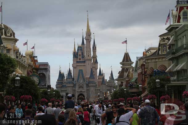 Making my way up Main Street.