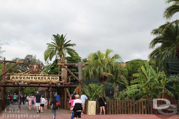 Heading into Adventureland.