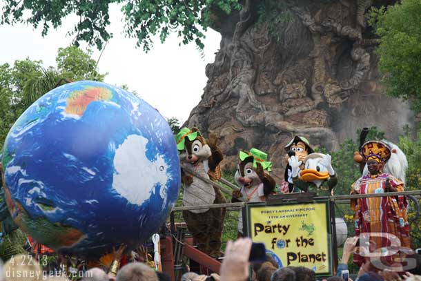 Then a giant Earth Ball was brought out and made its way through the crowd.