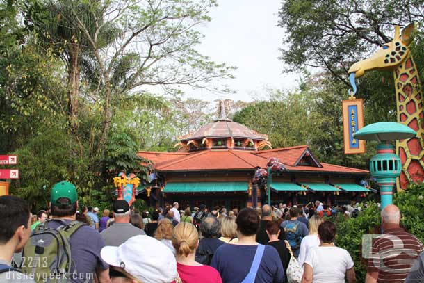 The largest crowd was heading to Africa.  Some for the Safari as usual, but many for the collectible merchandise that was to be sold at Creature Comforts.