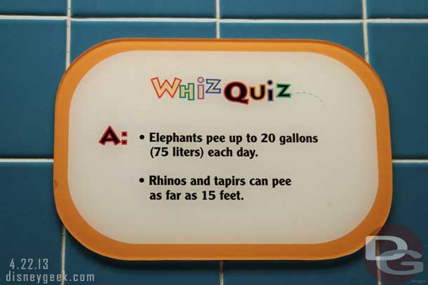 Your restroom factoid of the day/trip...