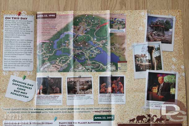 The inside featured the opening day map.