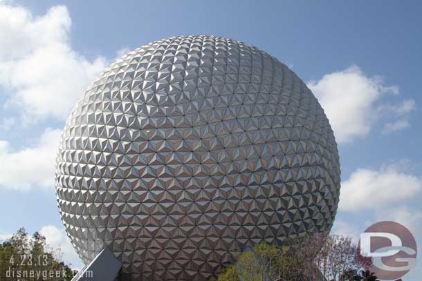 Arriving at Epcot for the morning.