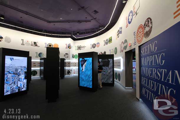 The main room has these large interactive panels.