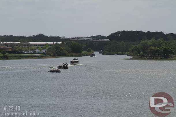Looking out to the Seven Seas Lagoon as we approached the Magic Kingdom.