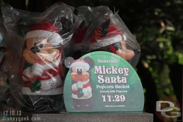 Santa Mickey pop corn buckets.  Seemed a little out of place in Africa.