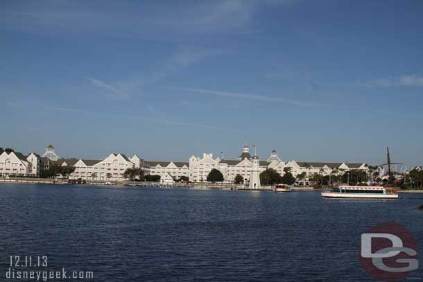 Started off the morning walking to Epcot.  The Yacht Club across the lake.