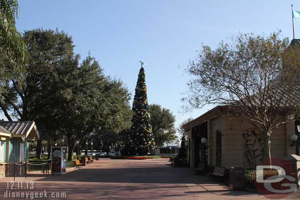 The Epcot Christmas tree