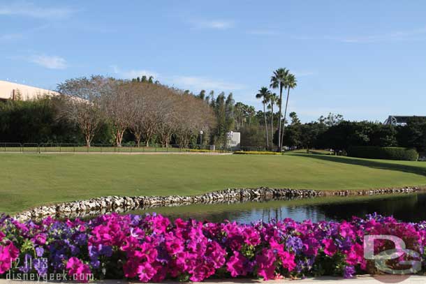 The banks look so plain without the flower beds you see during the Flower and Garden Festival.