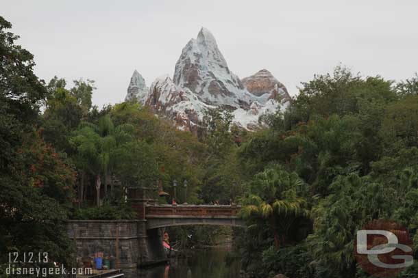 Expedition Everest looming in the distance.