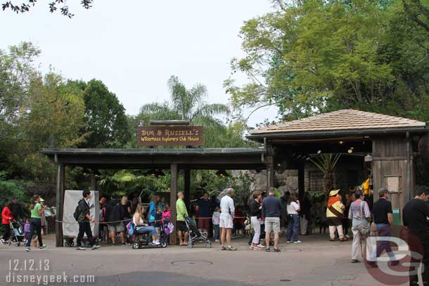 Dug and Russell have signage and props now.. they took over the old Fastpass area for Tough to Be a Bug.