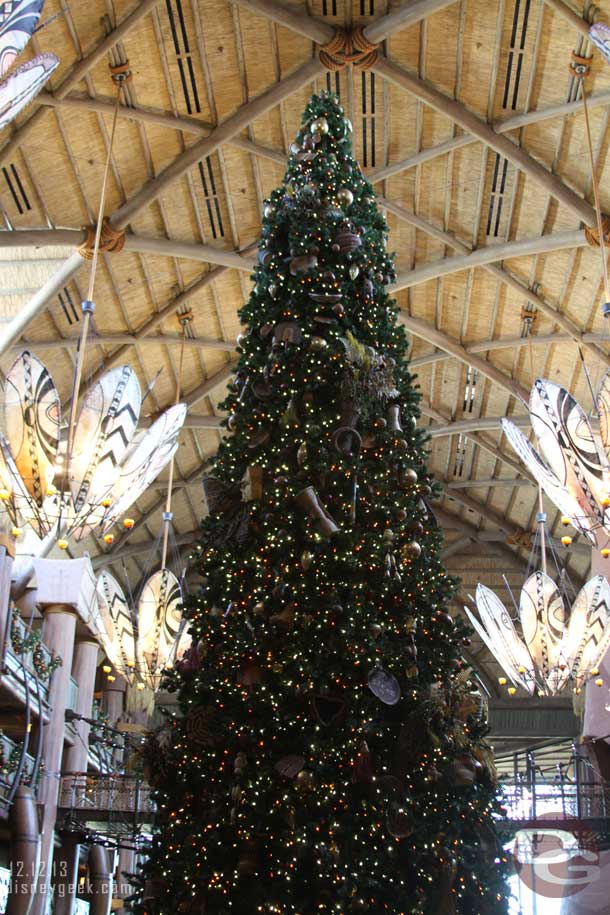 The large tree in the lobby.