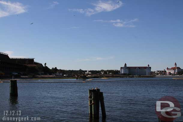 Onboard a Ferry to the Magic Kingdom.  A look at the Polynesian DVC construction.