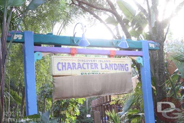 The Fastpass+ for the character landing was not in use today.