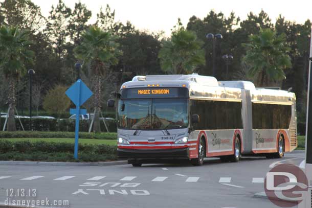 I hung around waiting for one of the new buses to arrive.  And after about 15 minutes one did.  