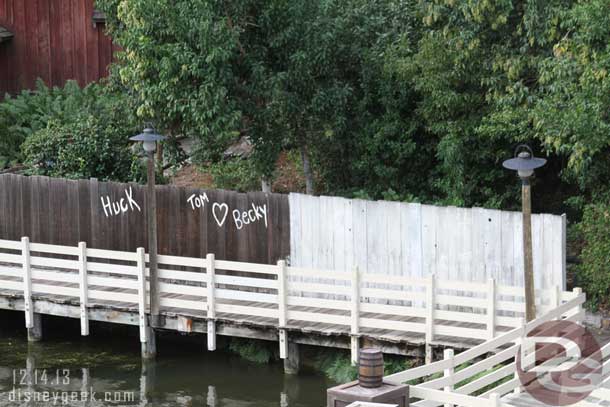 Tom Sawyer Island, did not make it out there this trip.