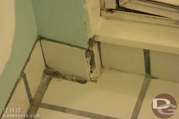 I thought the room was in ok shape.  Several spots showed some wear and tear though.  Such as this corner in the bathroom.