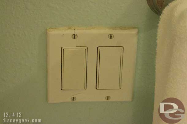 The light switches had seen better days too.