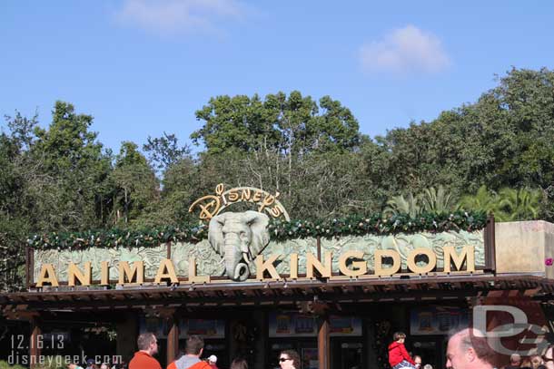 The front entrance sign.