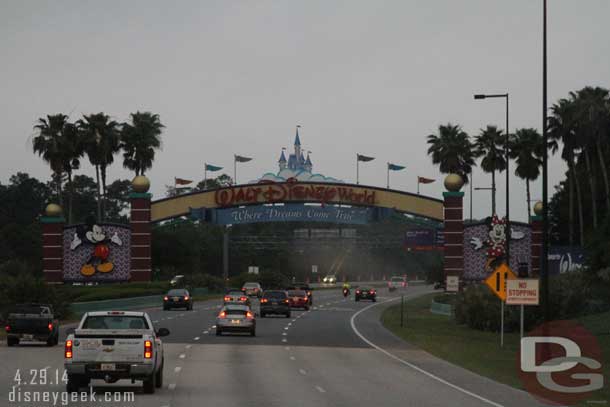Entered Disney property just before 6:45am.