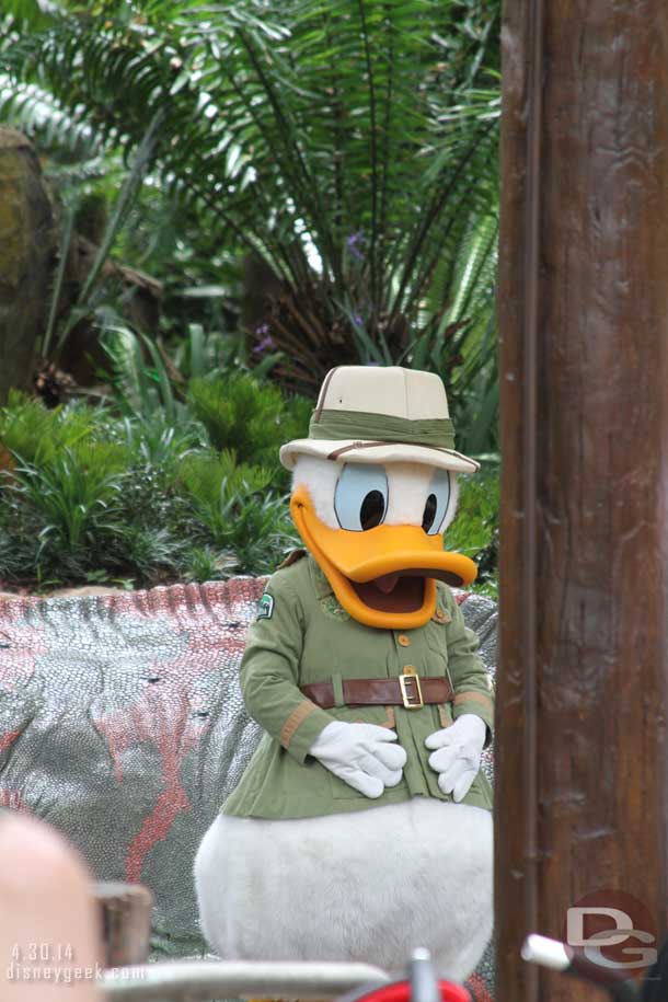 Donald was out for pictures nearby.