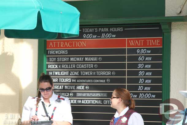 A new, smaller line board on the Sunset Blvd side.