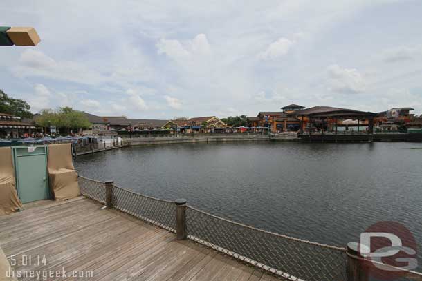 A pan from left to right.  Notice the marina is gone.