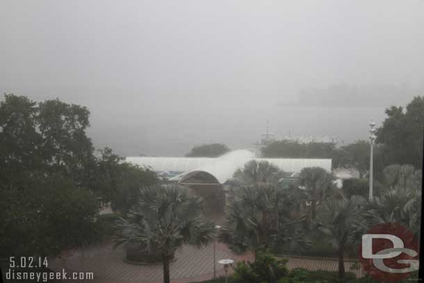 Stopped by the Contemporary as the rain picked up.  At one point you could barely see Discovery Island.