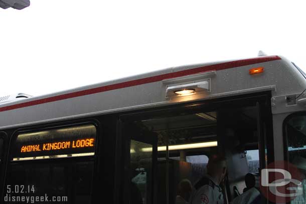 Noticed how the bus channeled the water away from the doorway.