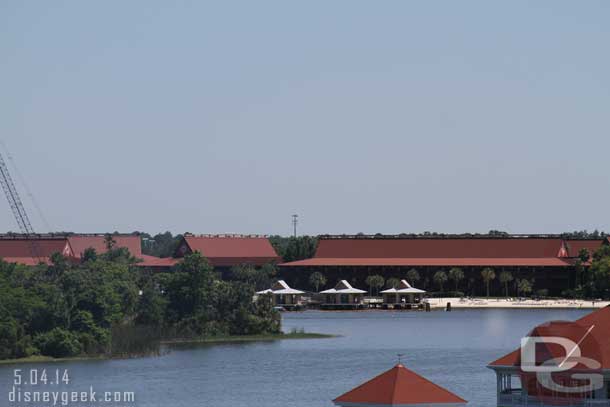 The Polynesian with the new bungalows is front.