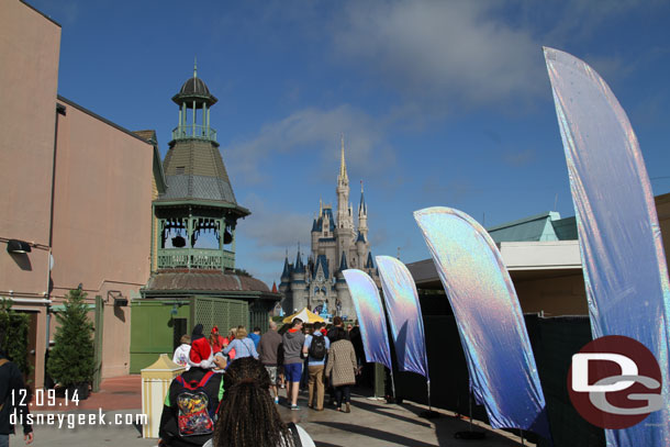 They have added some paint and barriers since my last trip through here but still very much a backstage feel to it so I am skipping pictures.  There was work going on so I am guessing eventually it may be more like what Disneyland has done.