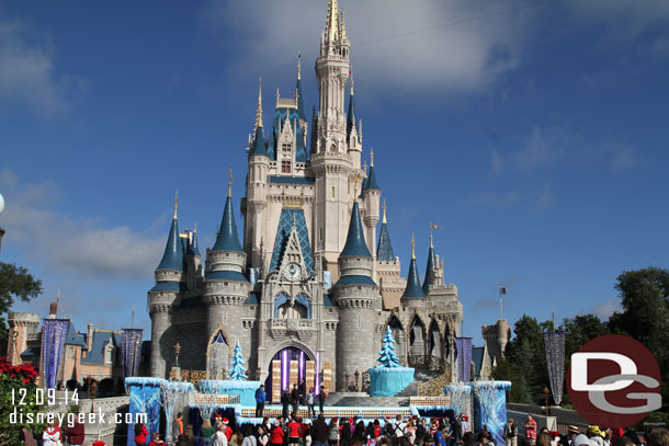 Cinderella Castle this morning.