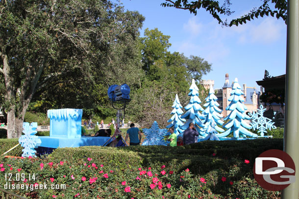 A stage set up for the parade, this is off to the left(west) side of the Castle along the walkway to Liberty Square.