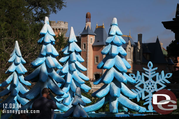 The same blue trees that we saw at Disneyland in November for the taping there.