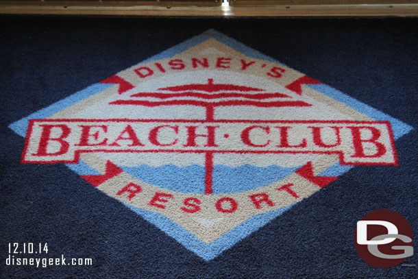 Beach Club door mat.