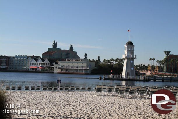 A look at the Beach with the Boardwalk and Swan Hotels in the distance.