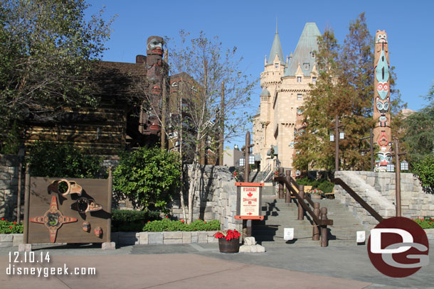 World Showcase does not open until 11am so there were ropes to keep you from entering the pavilion.