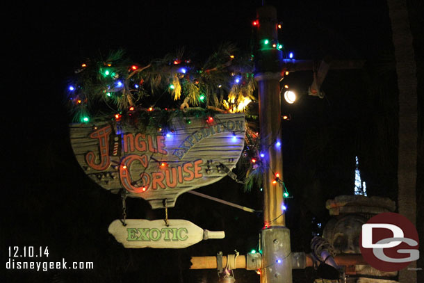 Jingle Cruise sign