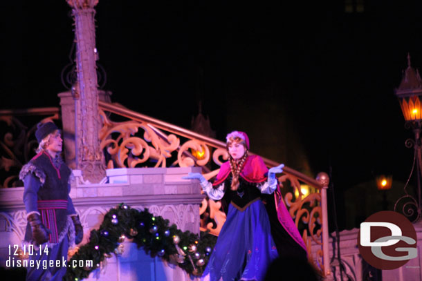 A couple pictures from the second Frozen Holiday Wish from further back and the other side.