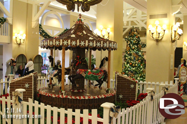 The gingerbread carrousel at the Beach Club