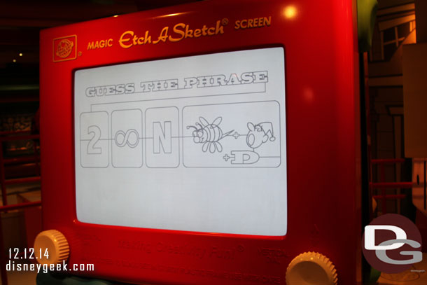 A giant Etch A Sketch replaced the view master in the queue.  This happened before my last trip but I never went through the Standby queue last time to get a picture.