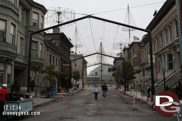 A look at the Streets of America.  The Osborne Lights look rather bad in the day time.