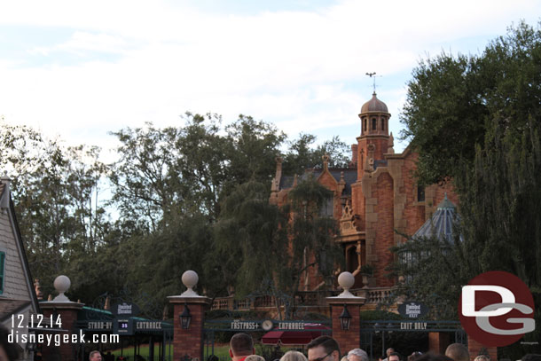 The Haunted Mansion has reopened.  The wait was longer than the time I had though.