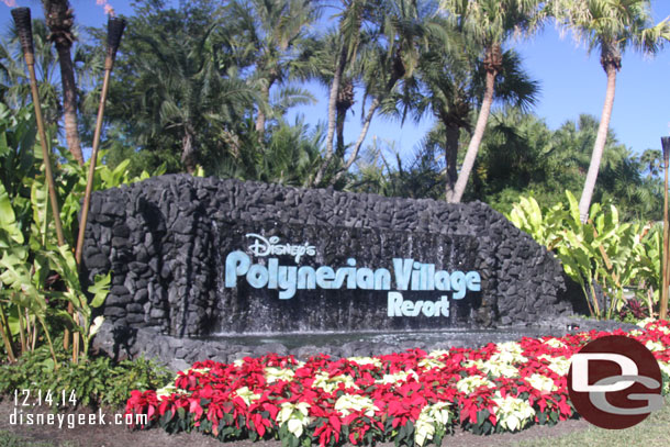 The Polynesian Village Resort sign