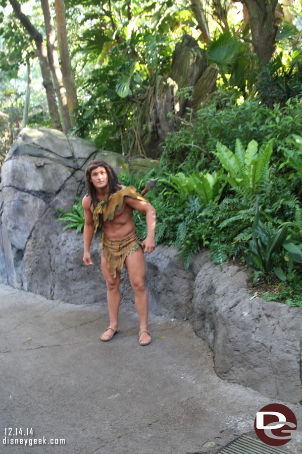 Tarzan along a trail on Discovery Island