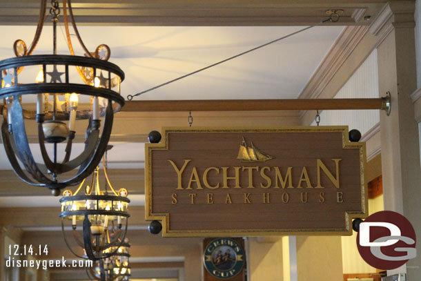 At one of my favorites.. the Yachtsman Steakhouse
