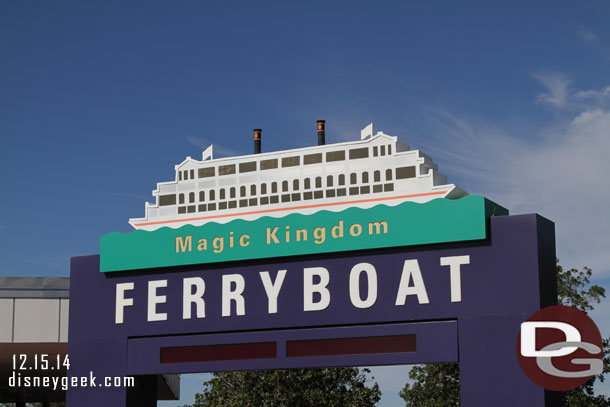 Took the ferry boat to the Magic Kingdom